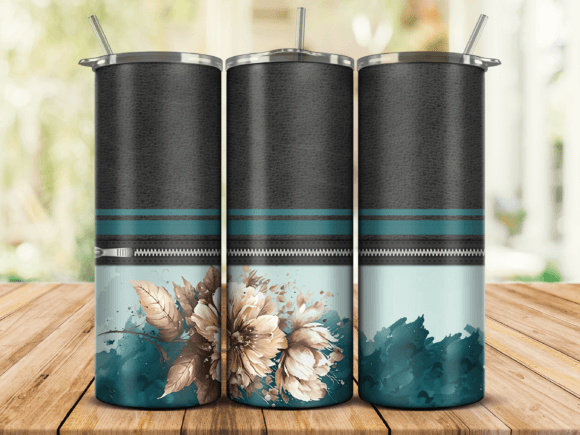 Download Black Leather Watercolor Tumbler Wrap GR - Tumbler Collection