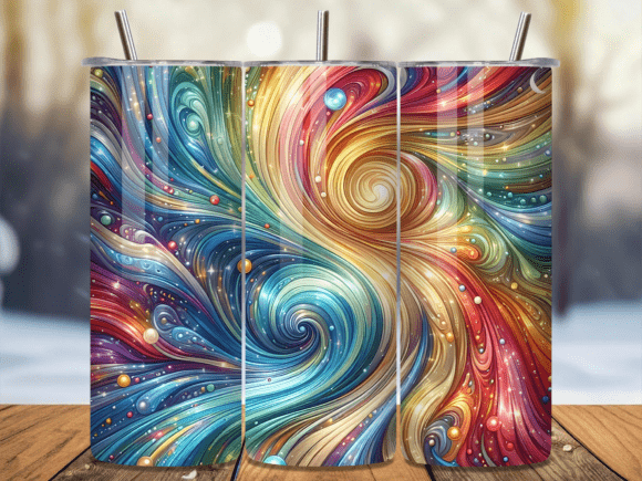 Download Vibrant Swirl Liquid Art Epoxy Tumbler - Tumbler Collection
