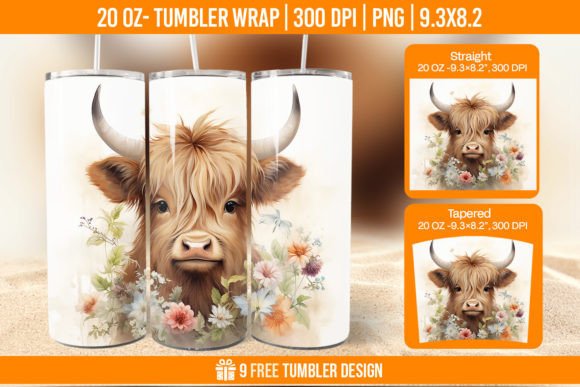 Download 3D Highland Cow Tumbler Designs, - Tumbler Collection