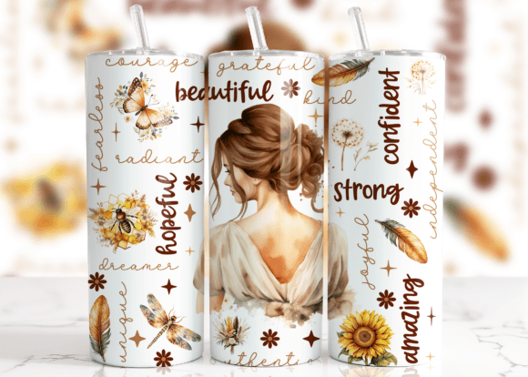 Download Affirmation Brunette Tumbler Wrap - Tumbler Collection
