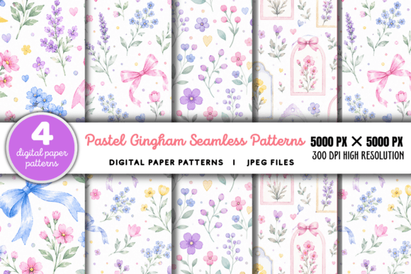 Download Pastel Gingham Digital Paper Pattern - Premium Resources