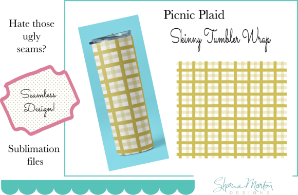 Download 20 Oz Tumbler Wrap Plaid Sublimation - Tumbler Collection