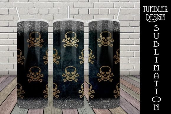 Download Gold Skulls Black Glitter Tumbler 20oz - Tumbler Collection