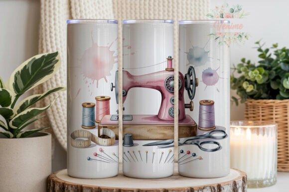 Download Pink Sewing Machine Watercolor Tumbler - Tumbler Collection