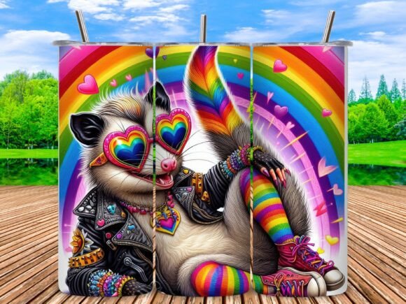 Download Opossum Funny Pride Tumbler Wrap - Tumbler Collection