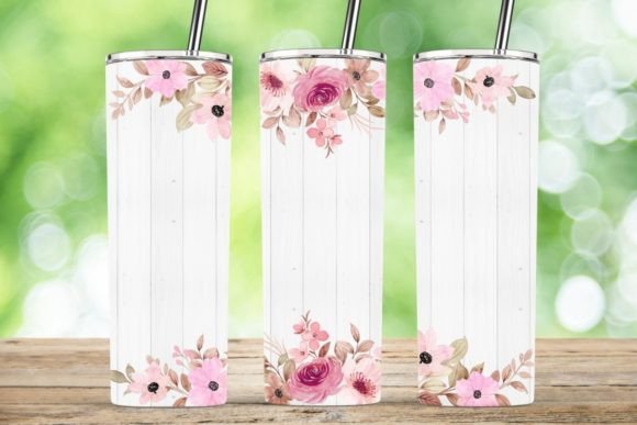 Download Pink Floral Flowers Watercolor Tumbler - Tumbler Collection