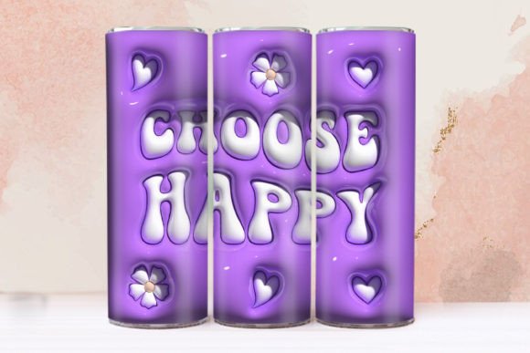 Download 3D Tumbler Wrap 3D Choose Happy Tumbler - Tumbler Collection