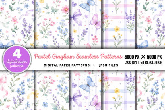 Download Pastel Gingham Digital Paper Pattern - Premium Resources