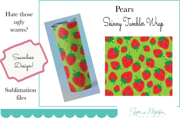 Download 20 Oz Tumbler Wrap Strawberries - Tumbler Collection