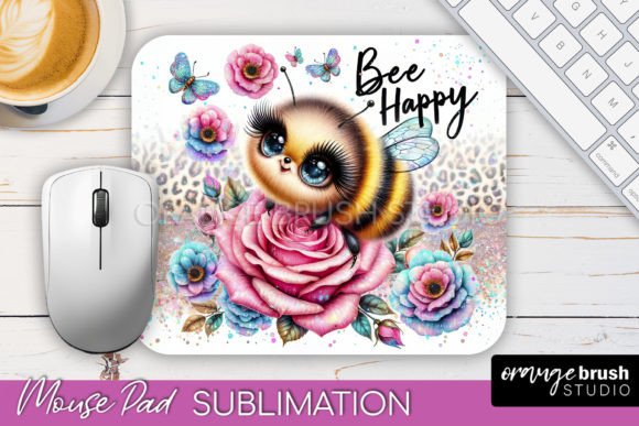 Download Cute Bee Mouse Pad Sublimation Design - Mouse pad sublimation Collection