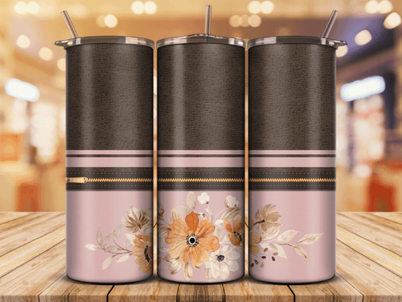 Download Brown Leather, Watercolor Tumbler Wrap - Tumbler Collection