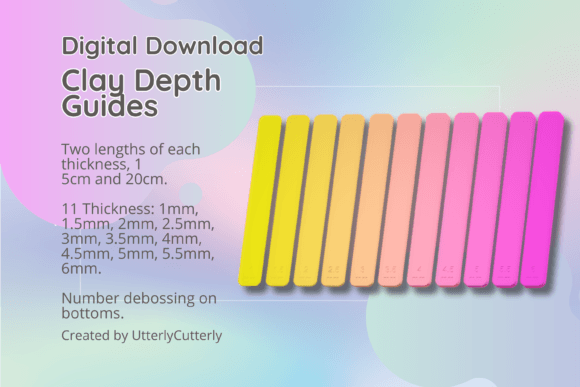 Download Clay Depth Guides- STL Digital File Down - Digital file Collection