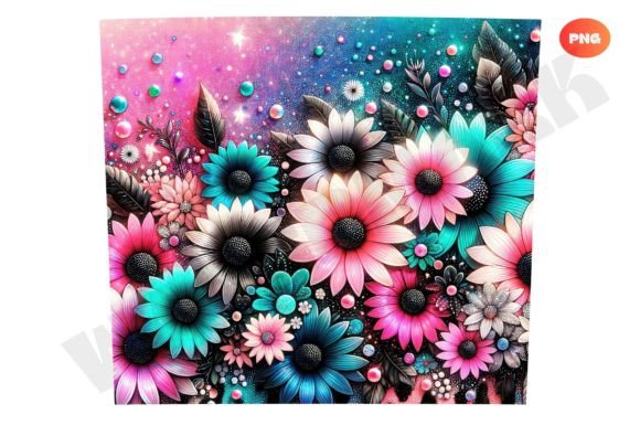Download Sunflowers Tumbler Designs Png, Glitter - Tumbler Collection