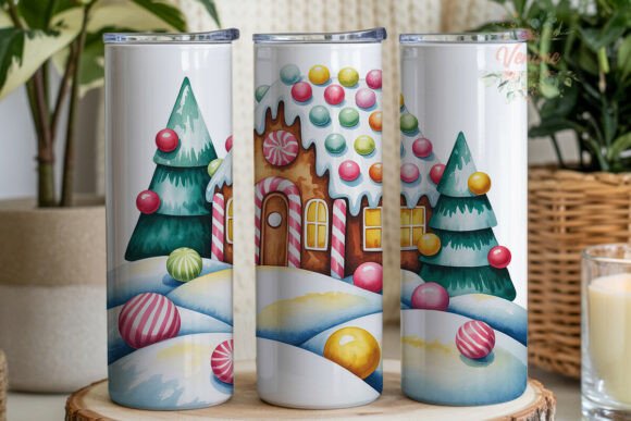 Download Gingerbread House Watercolor Tumbler - Tumbler Collection