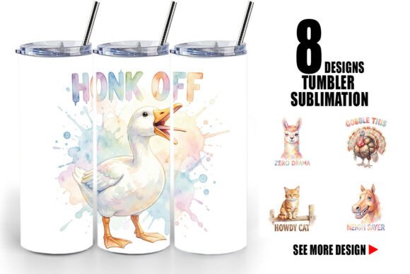 Download Barnyard Animal Watercolor Tumbler Wrap - Tumbler Collection