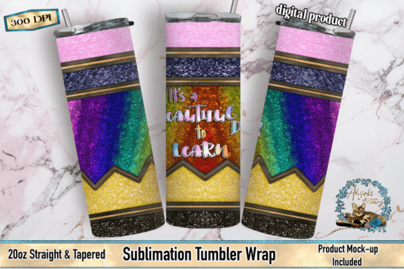 Download Rainbow Pencil | Tumbler Wrap - Tumbler Collection