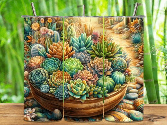 Download Rustic Potted Plant 20oz Tumbler Wrap - Tumbler Collection
