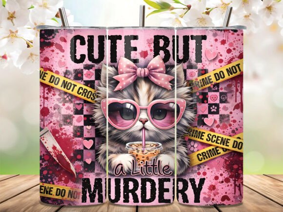 Download Sassy Murder Mystery Cat Tumbler Wrap - Tumbler Collection