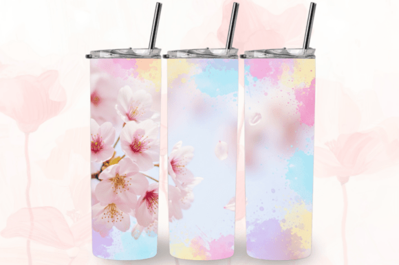 Download Watercolor Cyclamen Flower Tumbler Wrap - Tumbler Collection