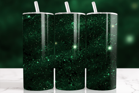 Download Dark Green Glitter Sparkle Tumbler Wrap - Tumbler Collection