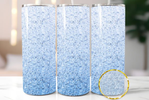 Download Light Blue Glitter Tumbler Wrap Ombre - Tumbler Collection