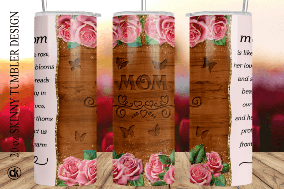 Download Mom and Roses 20oz Skinny Tumbler - Tumbler Collection