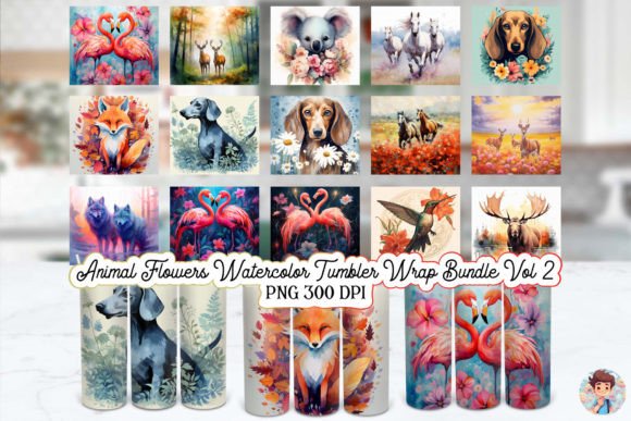 Download Farm Animal Watercolor Tumbler Bundle - Tumbler Collection