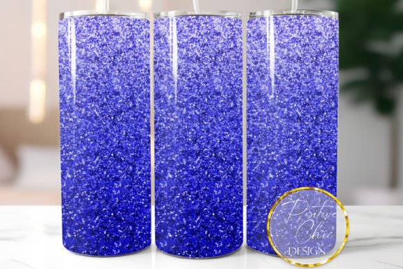 Download Dark Blue Glitter Tumbler Wrap Ombre PNG - Tumbler Collection