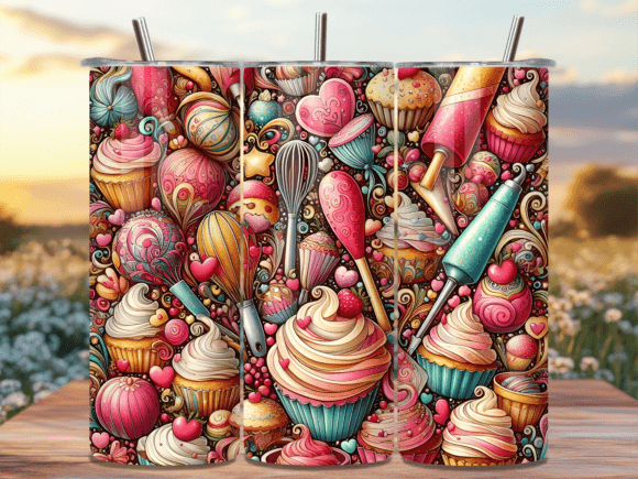 Download Valentine Baking Utensil Cupcake Tumbler - Tumbler Collection