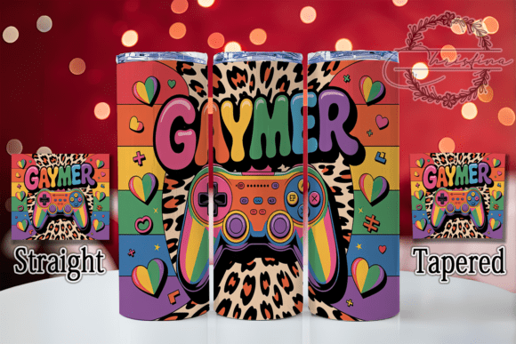Download Rainbow Gaymer Pride Tumbler Wrap - Tumbler Collection