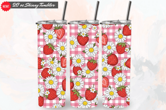 Download Coquette Strawberry Floral Tumbler Wraps - Tumbler Collection